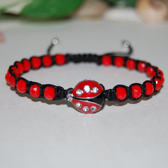 Ladybug Bracelet,Drawstring Bracelet,Ladybug Gift,Bracelet For ladybug L… - Picture 2 of 3